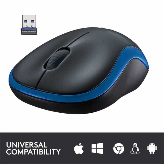 Logitech M185 USB For PC Windows Mac Wireless and Linux Cordless Mouse