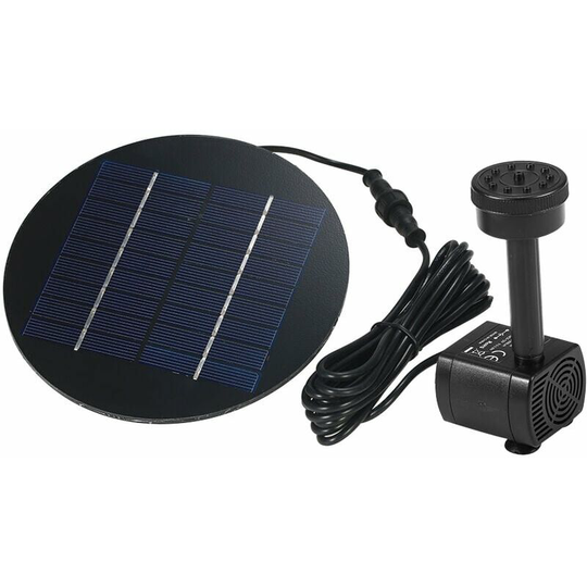 9V 1.5W Solar Panel Solar Powered Fountain Submersible Brushless Water Pump Kit for Bird Bath Pond Pull Garden