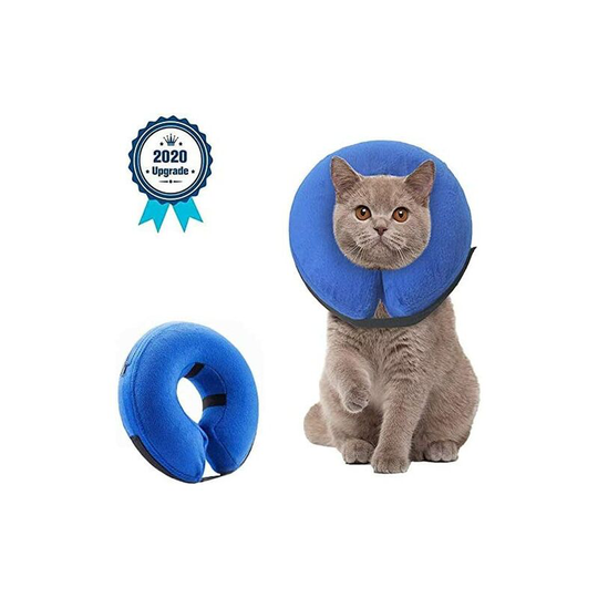 Soekavia - Dog Protective Collar Inflatable Dog Collar Protective Collar Pet Collars Comfortable Adjustable Protective Collar with Velcro (22 * 23CM)