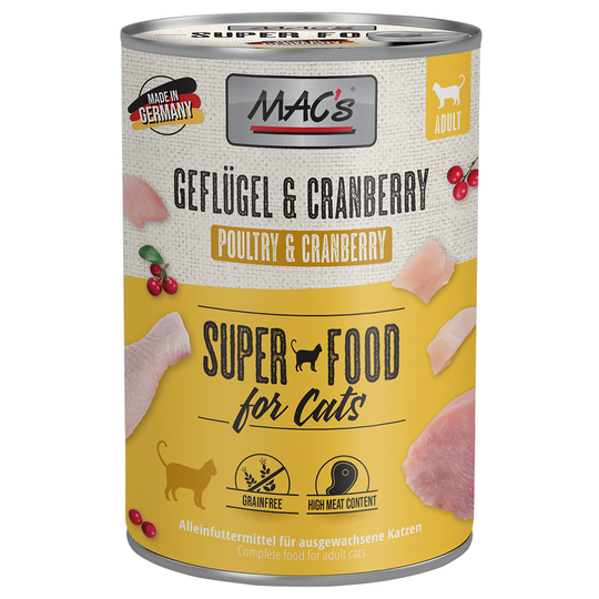 MAC's Cat 6 x 400g - Poultry & Cranberry