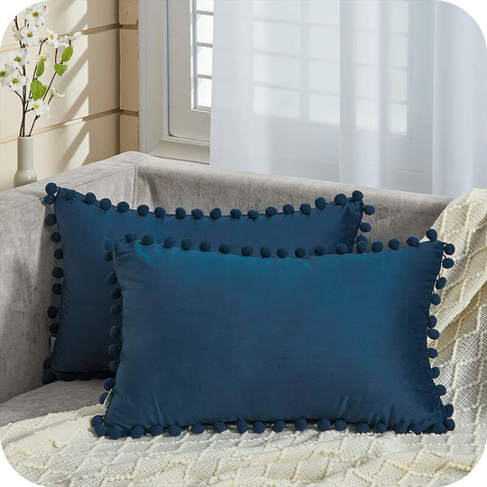 Set of 2 Double Sided Soft Rabbit Fur Pillow Cases, Pillow Case for Home, Living Room, Sofa, Bedroom (Light Gray, 45 x 45cm)