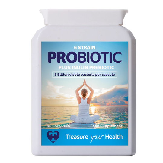 Probiotic Capsules 90 x 5 Billion | SIX Acid & Bile Resistant Strains