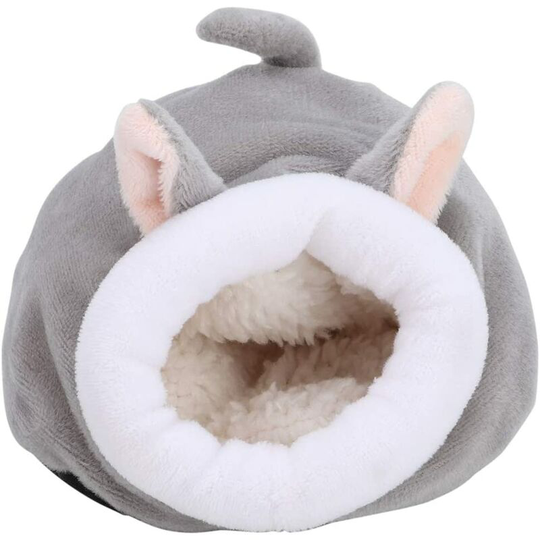 Pet kennel cage, warm cotton winter bed squirrel for hamster hedgehog (grey) - Litzee