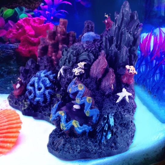 Fish Tank Ornament Coral Reef Resin Plant Mountain Fish Aquarium