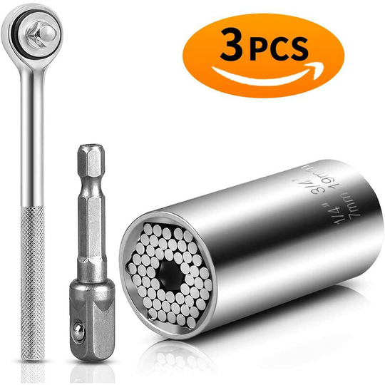 Denuotop - Socket Wrench Universal Wrench Universal Nut Universal Socket Wrench Multifunctional Hand Tools Repair Adapter Repair Tools Set Tools for