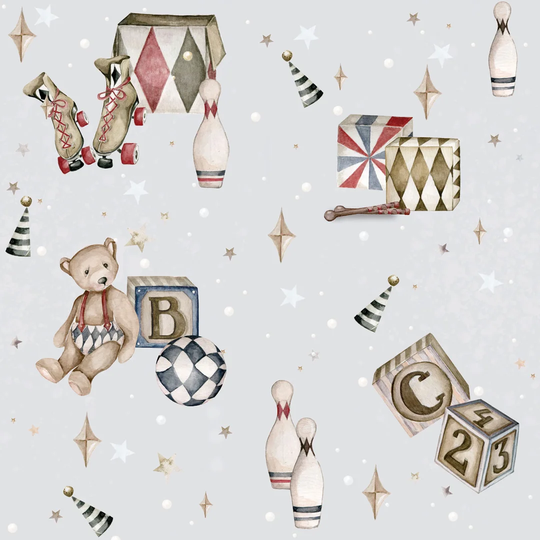 Teddy Bears Toys from the Attic 2.8m x 1m Textured Matte Wall Mural