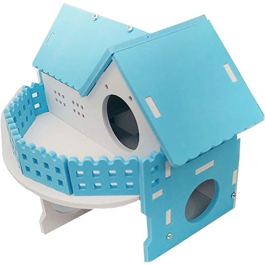 Hamster House, Hamster Toys, Eco-Friendly Double Layer for Hamsters, Squirrels, Gerbils, Golden Bear