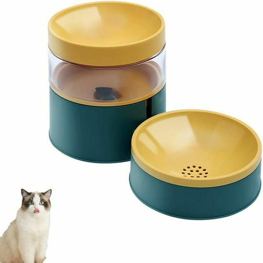 Automatic Cat Food Dispenser and Automatic Cat Water Dispenser 2 in 1 Set Feeders and Drinkers for Cats and Dogs Capacity 1L--