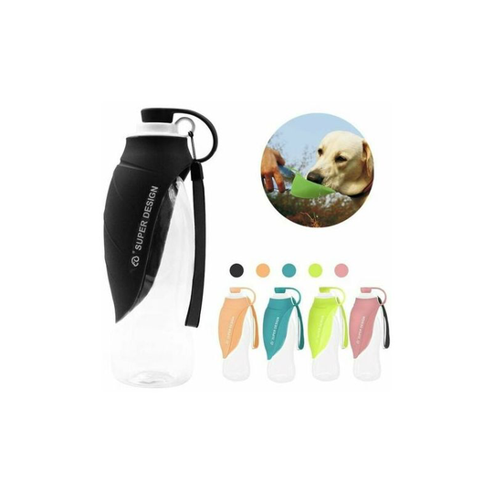 Silicone Water Bottle for Travel Dogs Portable Water Bottle for Travel Dogs (Black)