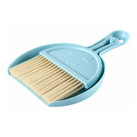 Kartokner - Small Broom Desk Cleaning ToolDustpan and BroomBlueMini Plastic Mini Dustpan and Brush Set Small Multi-Function Sweeping Broom for Kids