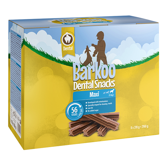 112 Barkoo Dental Dog Snacks - 30% Off!* - Maxi Dogs (112 Chews - 16 x 270g)