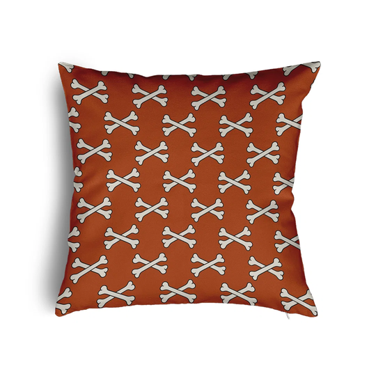 Cross Bones Decorative Scatter Cushion with Filling