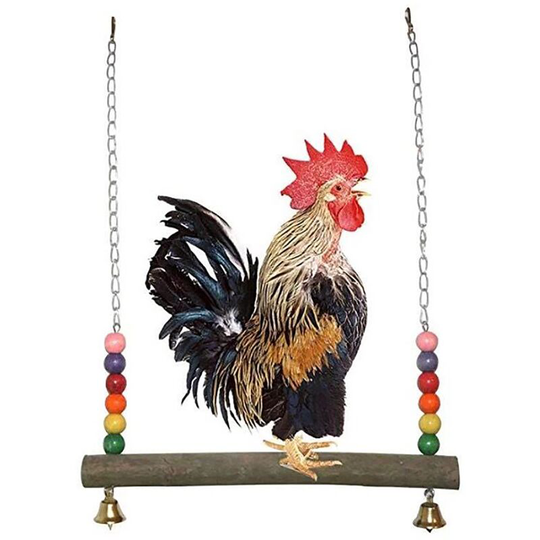 Betterlifegb - Chicken swing hanging bell swing parrot training parrot standing parrot big swing hanging bridge hanging bridge swing