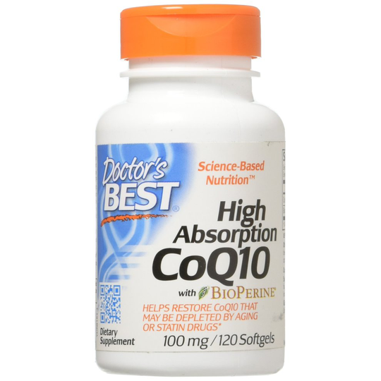 Doctor's Best High Absorption CoQ10 with BioPerine (100mg, 120 Softgels)