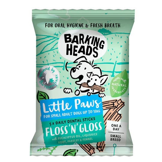Barking Heads Little Paws Floss N Gloss Dental Sticks - Saver Pack: 2 x 100g