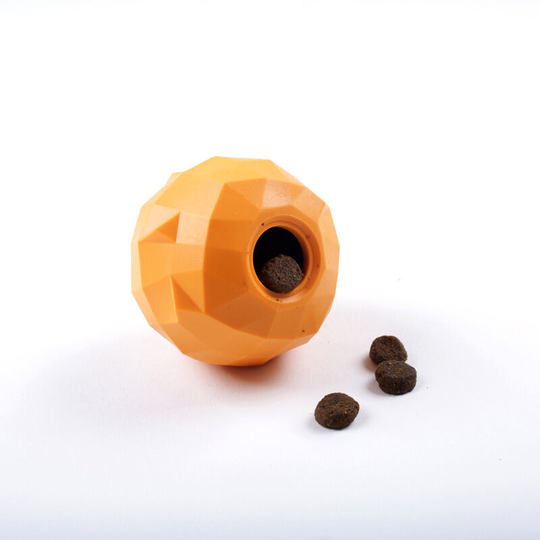 Interactive chew toy for indestructible dog | Orange Style Original Degree Distributor, Croquettes | Ball anti stress dogs | Washable dishwasher |