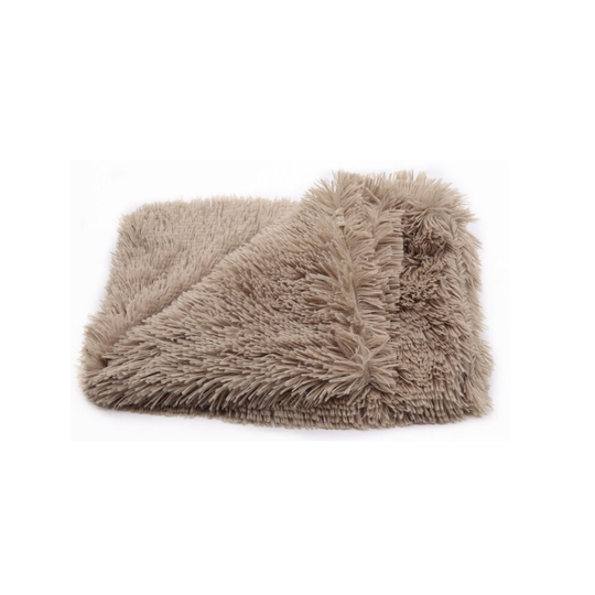 (56x36CM, Brown) Soft Pet Dog Blanket Cat Bed Fluffy