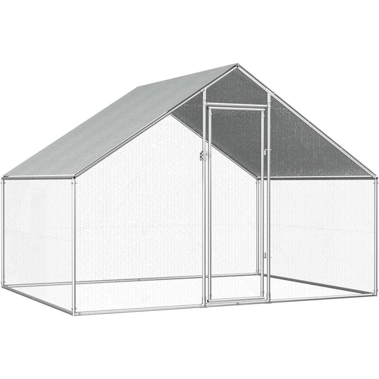 Vidaxl - Outdoor Chicken Cage 2.75x2x1.92 m Galvanised Steel Silver