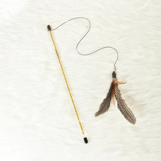 Interactive Teasing Rod Cat Toys Cat Supplies2pcs Fairy Feather Teasing Cat Training