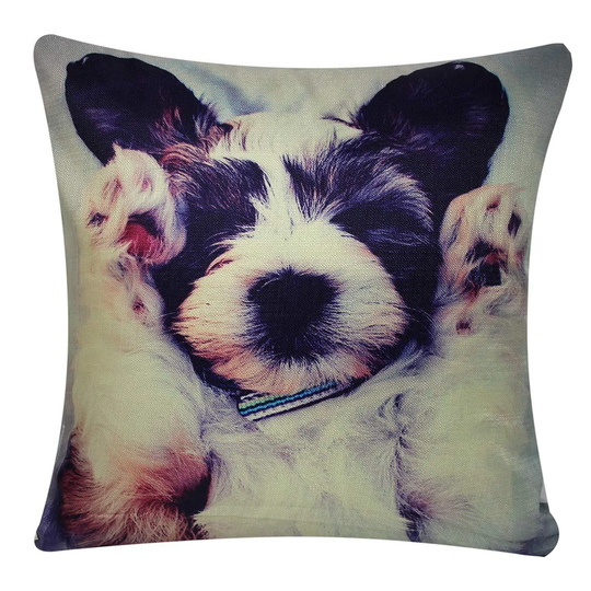 Dezarae Sleeping Puppy No Pattern And Not Solid Colour Scatter Cushion Cover
