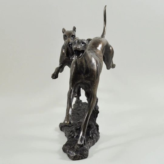 Animal Winner Pair of Greyhounds Dog Figurine