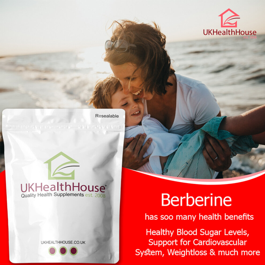 Berberine Extract 1000mg 100mg 10:1 - 90 Capsules Vegan Supplement