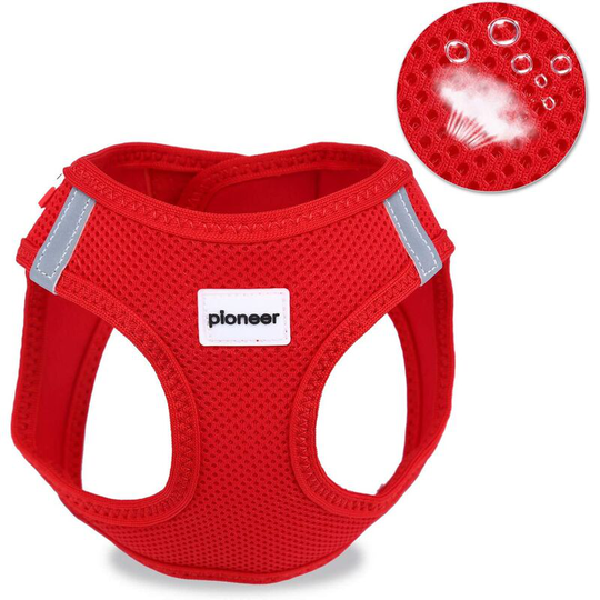 Cat Harness Reflective Dog Harness Mesh Jacket (l Red) Soft Breathable for Puppy Kitten Small Pets