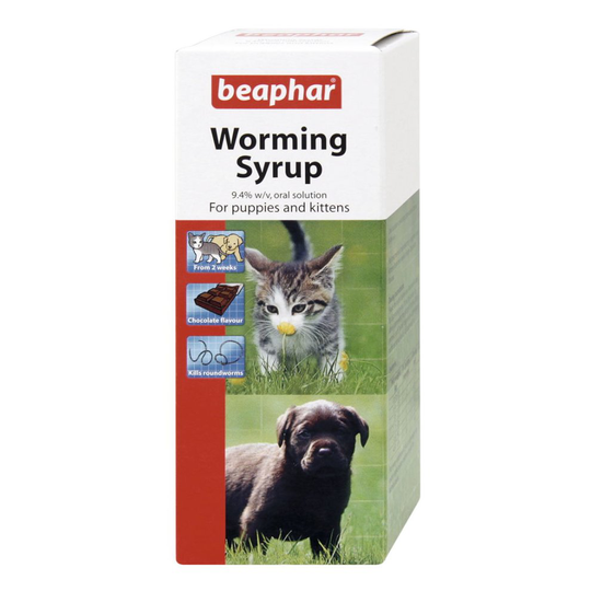 Beaphar Worming Syrup for Puppies and Kittens 45ml