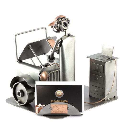 Car Mechatronics Technician Screw Man Place Card Holder