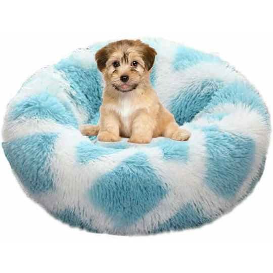 Dog Basket Round Cat Basket Fluffy Pet Bed Cushion Soft and Comfortable, Warm, Waterproof, Non-slip and Washable Dog Cushion Suitable for Cats,Dogs