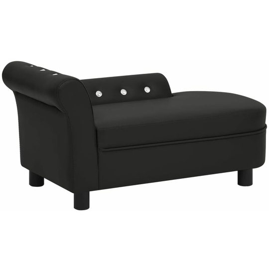 Dog Sofa Black 83x45x42 cm Faux Leather Vidaxl Black