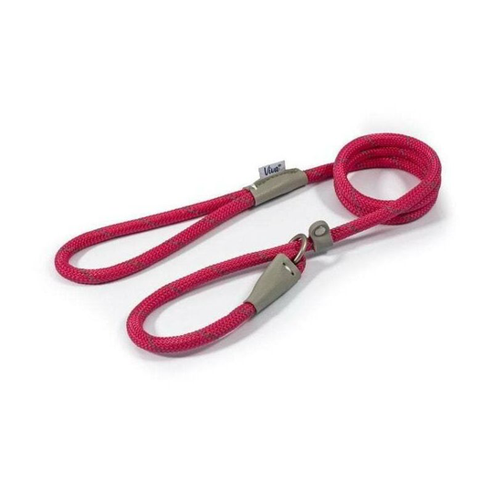 Reflective Dog Slip Lead (120cm x 1.2cm) (Pink) - Pink - Ancol