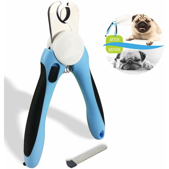 Claw scissors with protection for dogs and cats - claw clippers claw pliers - rabbit nail scissors with nail file