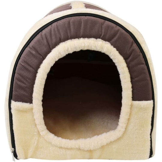 Gdrhvfd - Pet Nest And Sofa Bed, Non-Slip Foldable Dog Cat House And Winter Soft Comfortable Mattress (m, Brown)