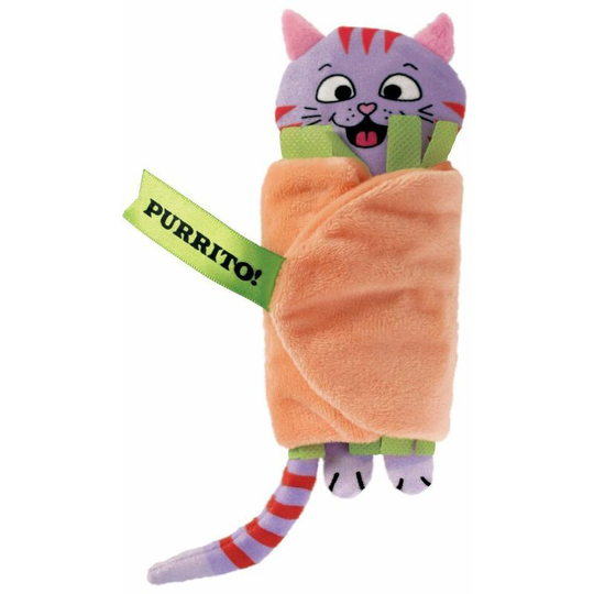 Pull-A-Partz Purrito Plush Cat Toy (One Size) (Multicoloured) - Multicoloured - Kong