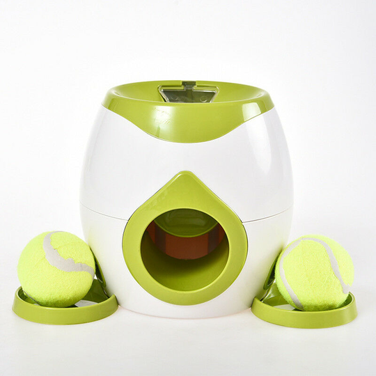 Dog net ball thrower, automatic ball thrower for safe and intelligent dog training, plastic products, strengthen dog exercise - green