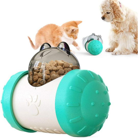 Puppy Educational Toys Fun Puzzle Food Ball for Small and Medium Dogs and Cats (Blue)