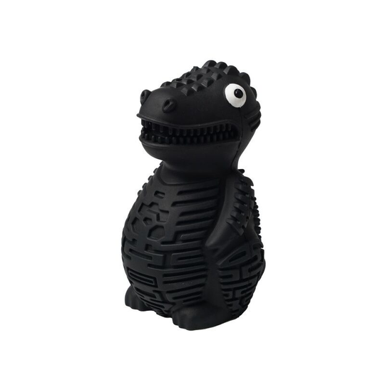 Indestructible Pet Dog Toy, Durable Crocodile Shaped Rubber Chew Toy, Interactive Toy for Small & Medium Dogs, Teeth Cleaning Toy, Green(black)