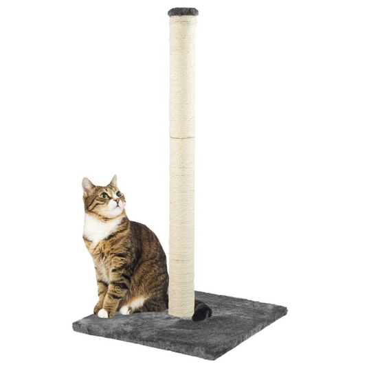 Large Grey Cat Scratching Post Activity Tree Kitten Climbing Tower Pole Toy - Grey - KCT