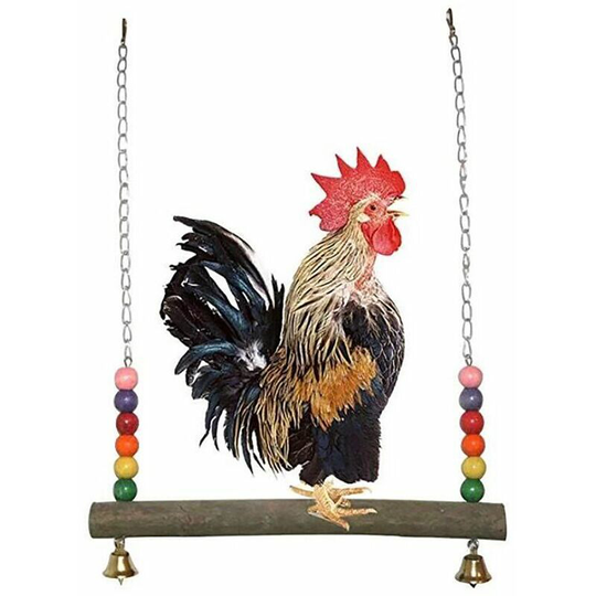 Morejieka - Chicken swing hanging bell swing parrot training parrot standing parrot big swing hanging bridge hanging bridge swing