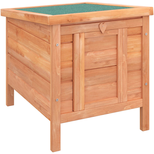 Pawhut - Wooden Rabbit Hutch Bunny Cage Guinea Pig House Pet Habitat Ferret - Natural wood finish