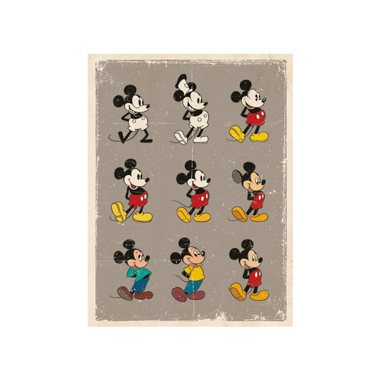 Mickey Mouse (Evolution) 40 x 50 x 4cm Canvas Print