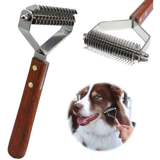 Rake 14-blade Rake Pet Undercoat Rake,professional Pet Dematting Comb Grooming Stripping Tool For Dogs And Cats (8.8cm)