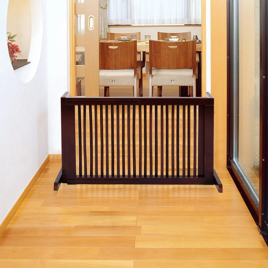 Adjustable Wooden Free Standing Pet Gate