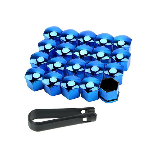 Protection Covers Caps Exterior Decoration 17mm Anti-Rust Car Tyre Nut Bolt Auto Hub Screw Cover 20 Pieces Car Wheel Nut Caps,Blue Thsinde