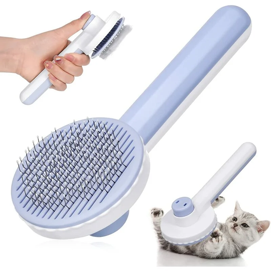 Cat Brush Dog Brush Self-Cleaning Slicker Pet Brush Cat Shedding Comb Pet Grooming Brush Tool with Cleaning Button for Cats Dogs Massage Cleaning
