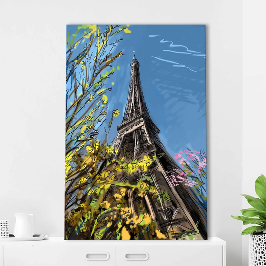 Paris Blues - Wrapped Canvas Painting