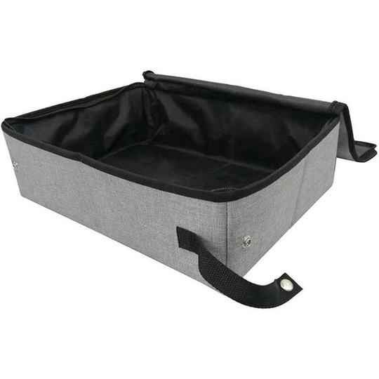 Cat Litter Box - 600D Collapsible Leakproof with Lid - Leakproof Collapsible Box with Oxford Cloth Lid - Outdoor House Camping