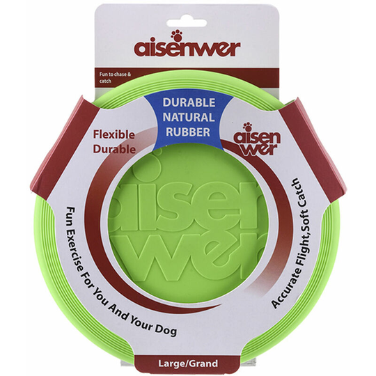 Dog Frisbee Puppy High Aero Disc Lightweight, Floatable Dog Frisbee for Catch, Play - Doubles as Food/Water Bowl,Green l