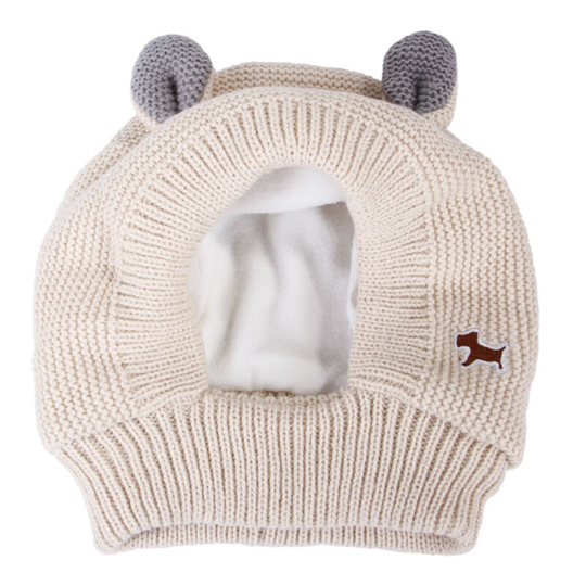 Pet Dog Knit Beanie Hat Head Cover Rabbit Ear Warm Puppy Cap